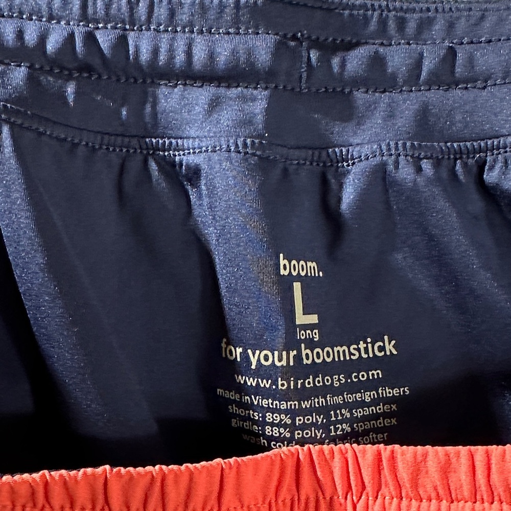 Birddogs Coral and Blue Athletic Shorts Men’s sz Large Long - Picture 2 of 5